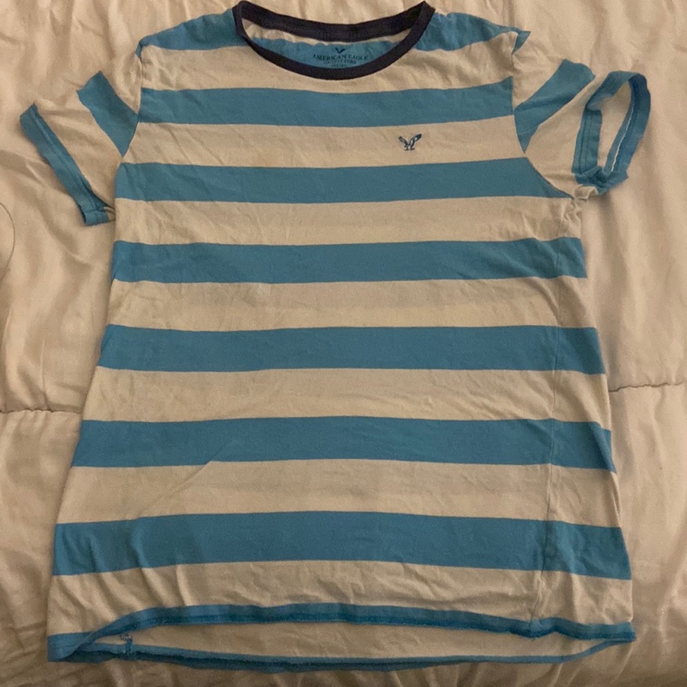 American eagle blue/ white T-shirt mens Small